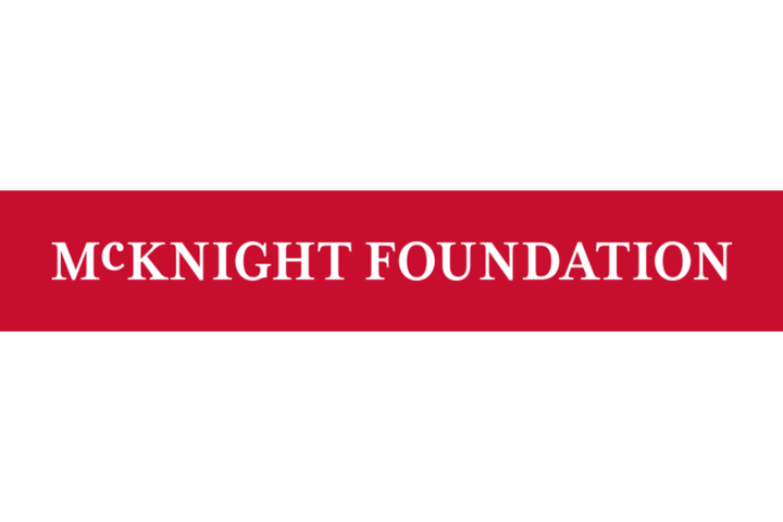 Logo for the McKnight Foundation - a red box with the words McKnight Foundation visible in white text. 